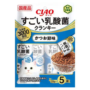 CIAO 貓糧 日本3000億個乳酸菌系列 鰹魚味 22g 5袋入 (藍) (P-232)